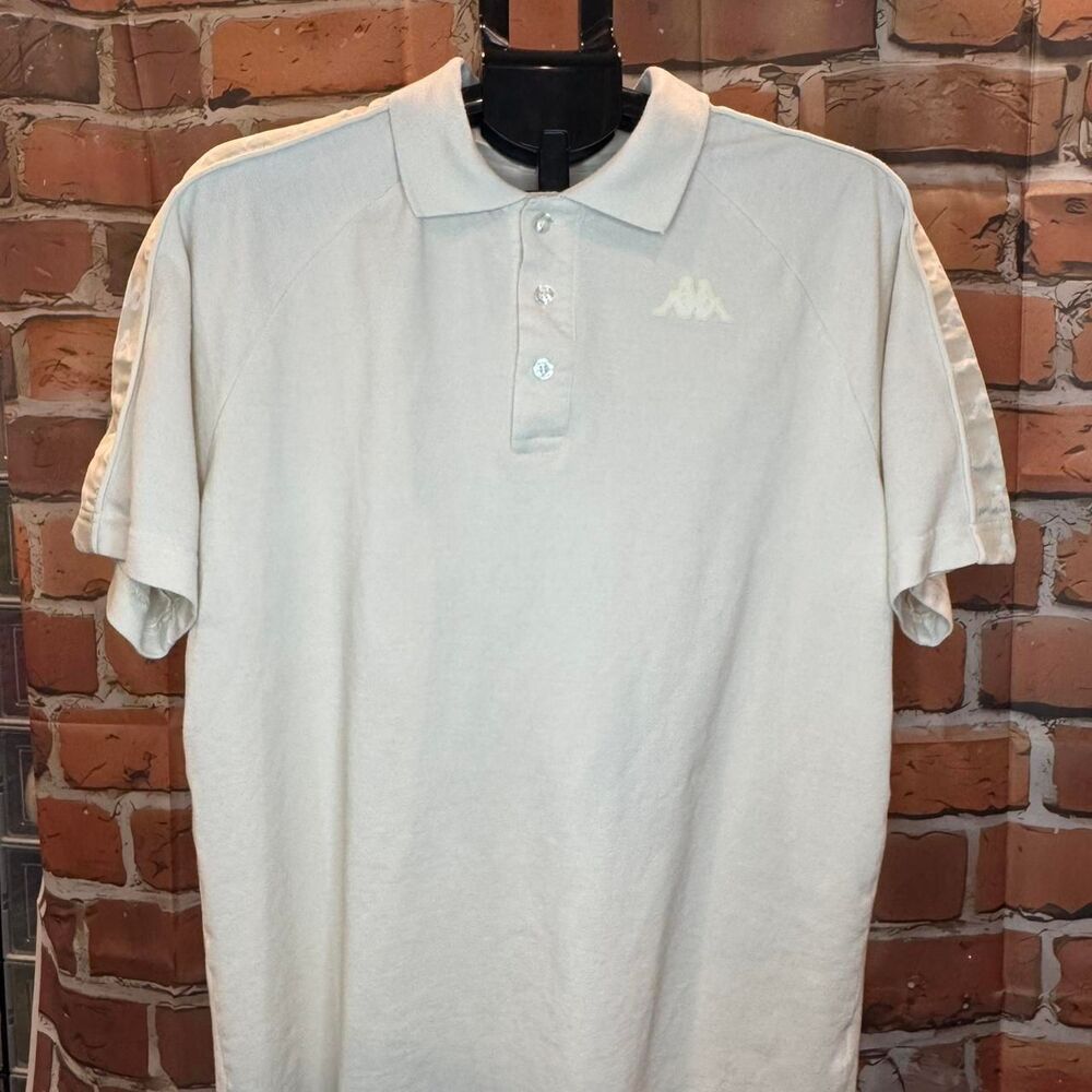 Kappa Men's White and Cream Polo-shirts